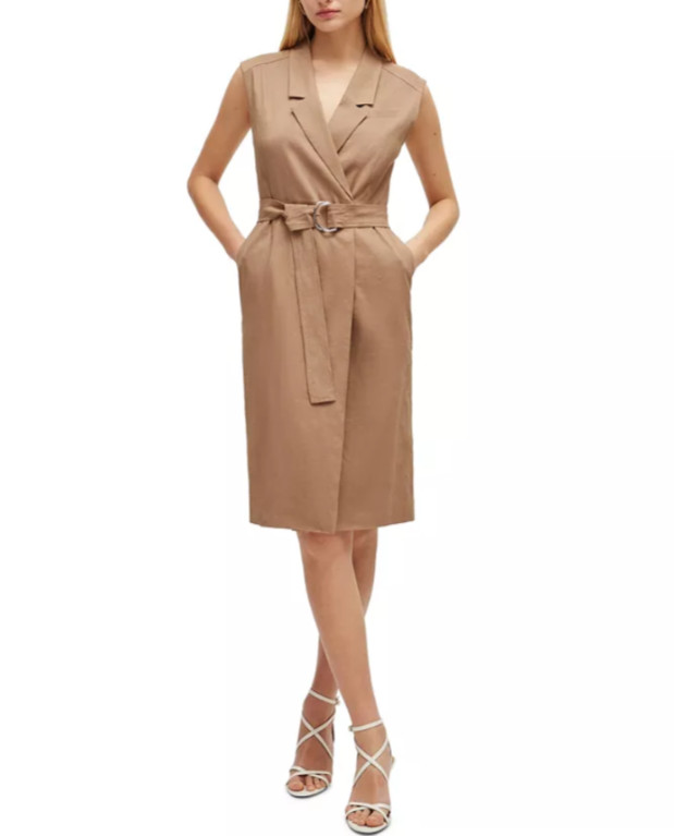BOSS by Hugo Boss Wrap Dress MSRP $595 Size 6 # 12A 2491 Blm