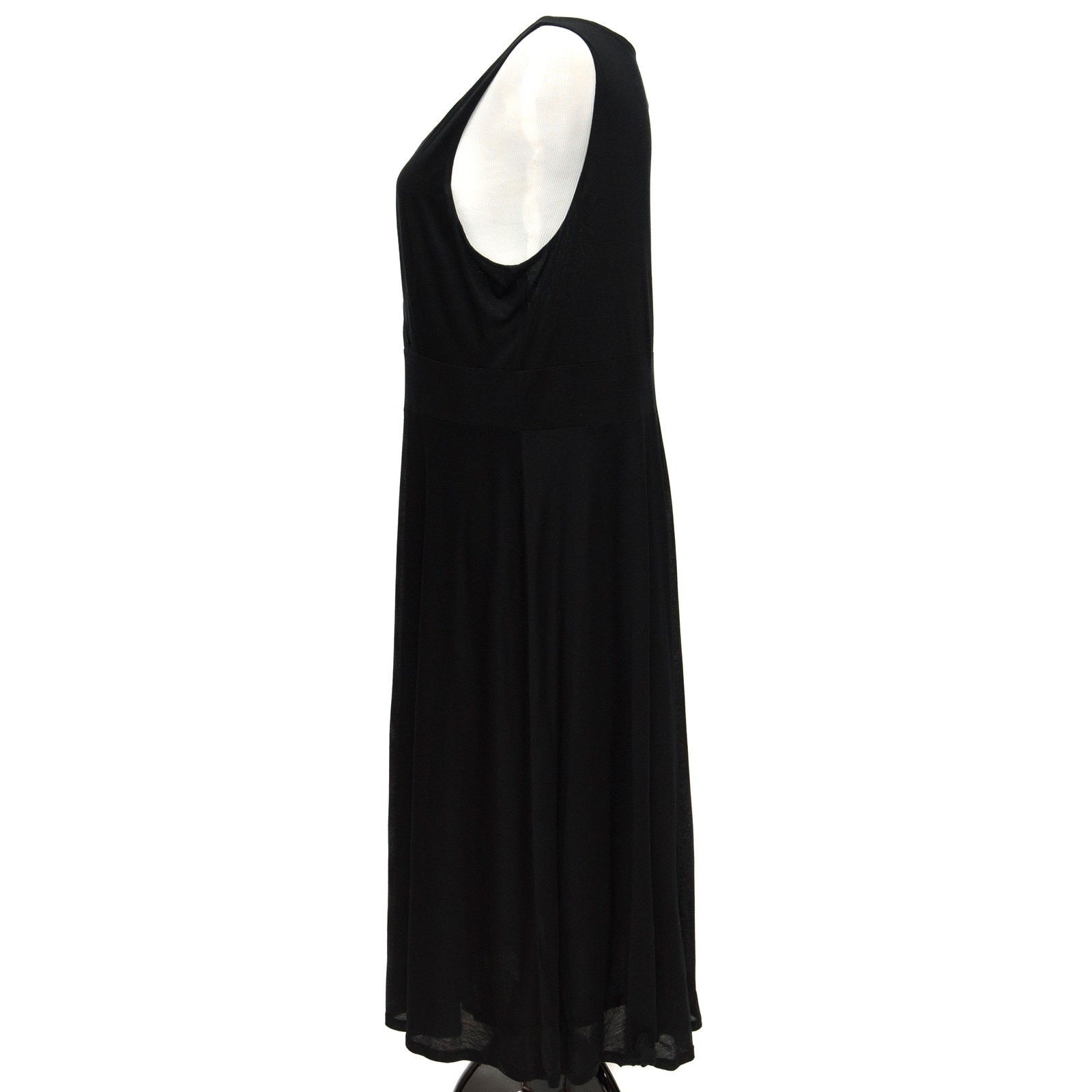 Eileen Fisher Lyocell Silk Blend Jersey Knit Flare Tank Dress Size Medium