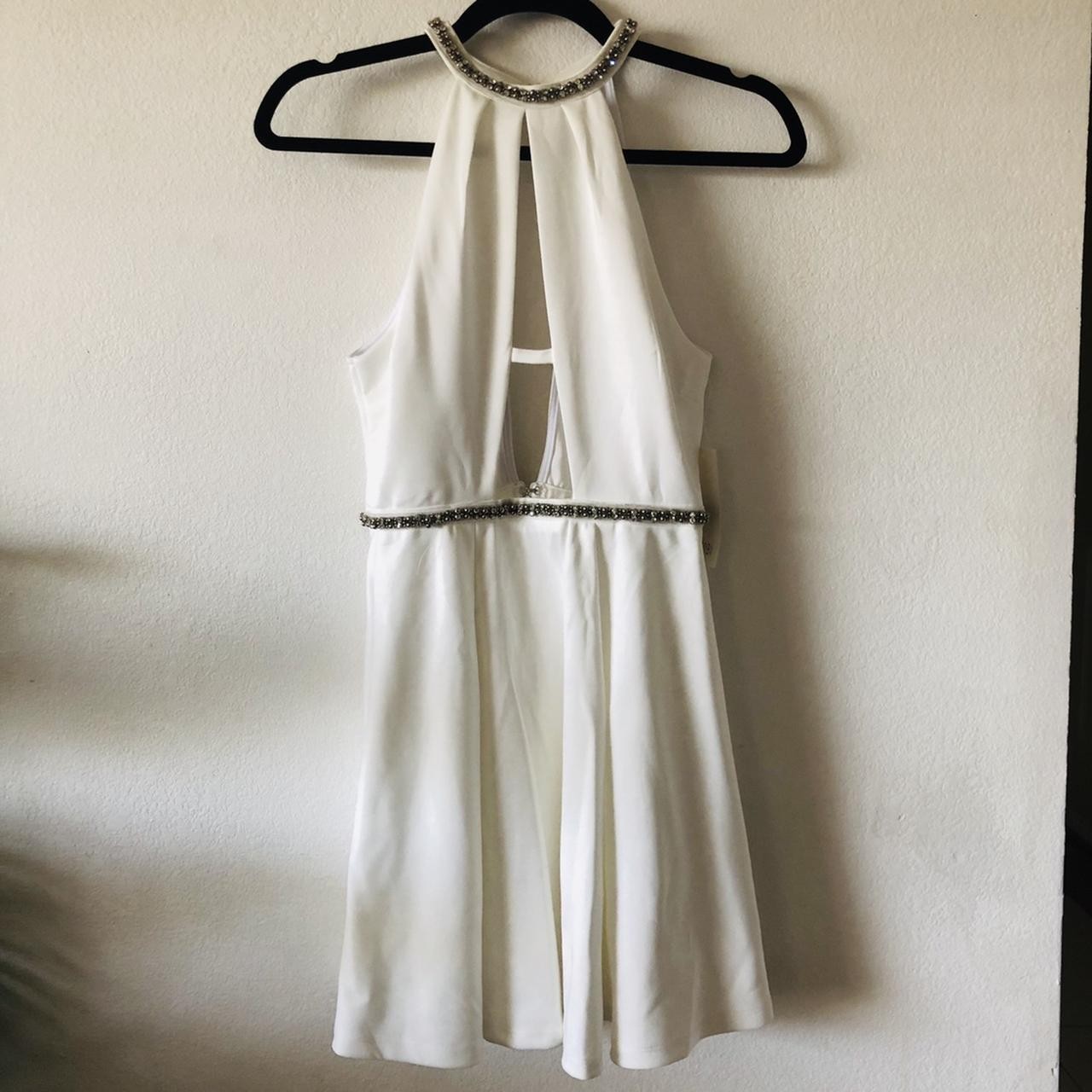 Tobi White Embellished Halter Skater Dress Size S – Used