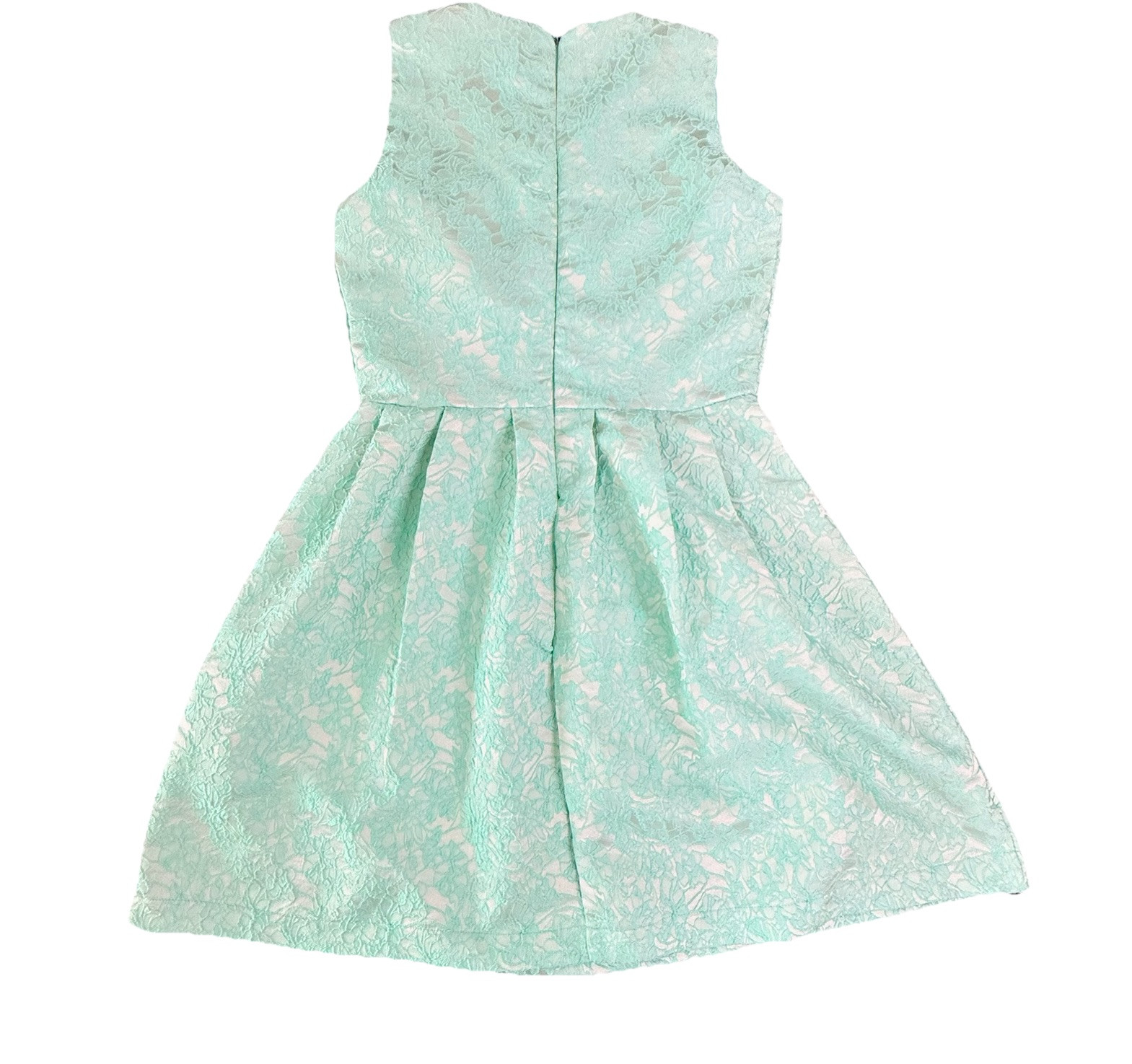 ALLEN B BY ALLEN SCHWARTZ FLORAL BEAD NECKLINE DRESS, CHEST 32 IN, LENGTH 34 IN