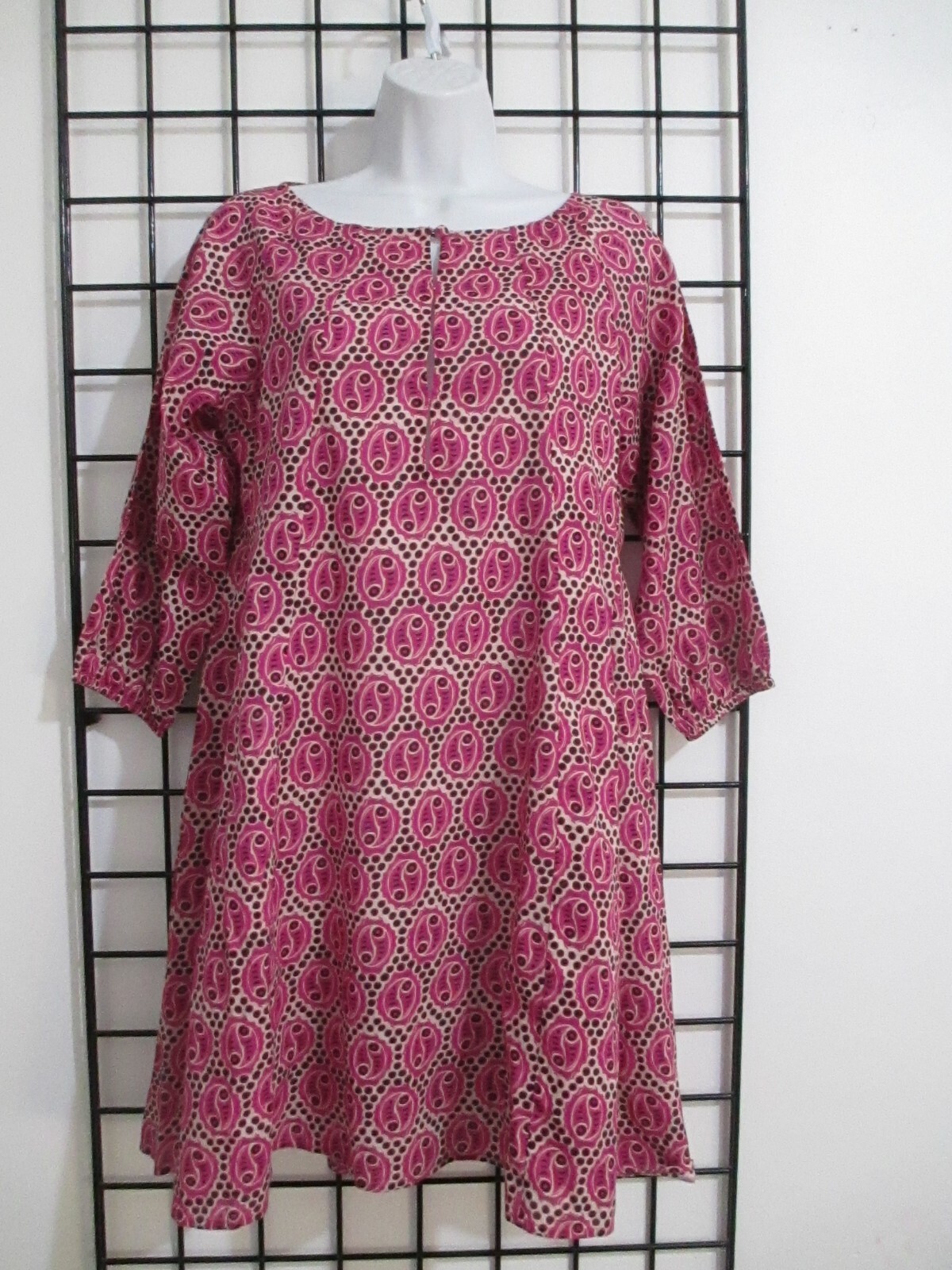 FIGUE 🌸 XS / SMALL==LIGHT WEIGHT / PINK PAISLEY PRINT / SHIFT DRESS