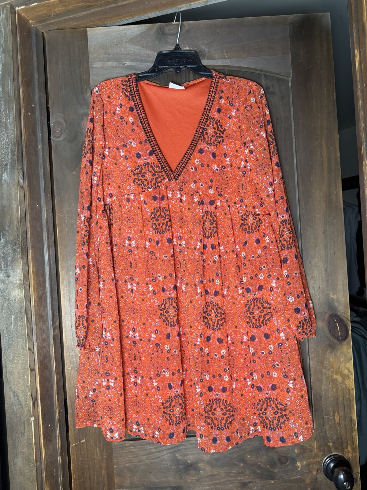 Vila clothes Red floral dress Size 42 Women’s Size 12