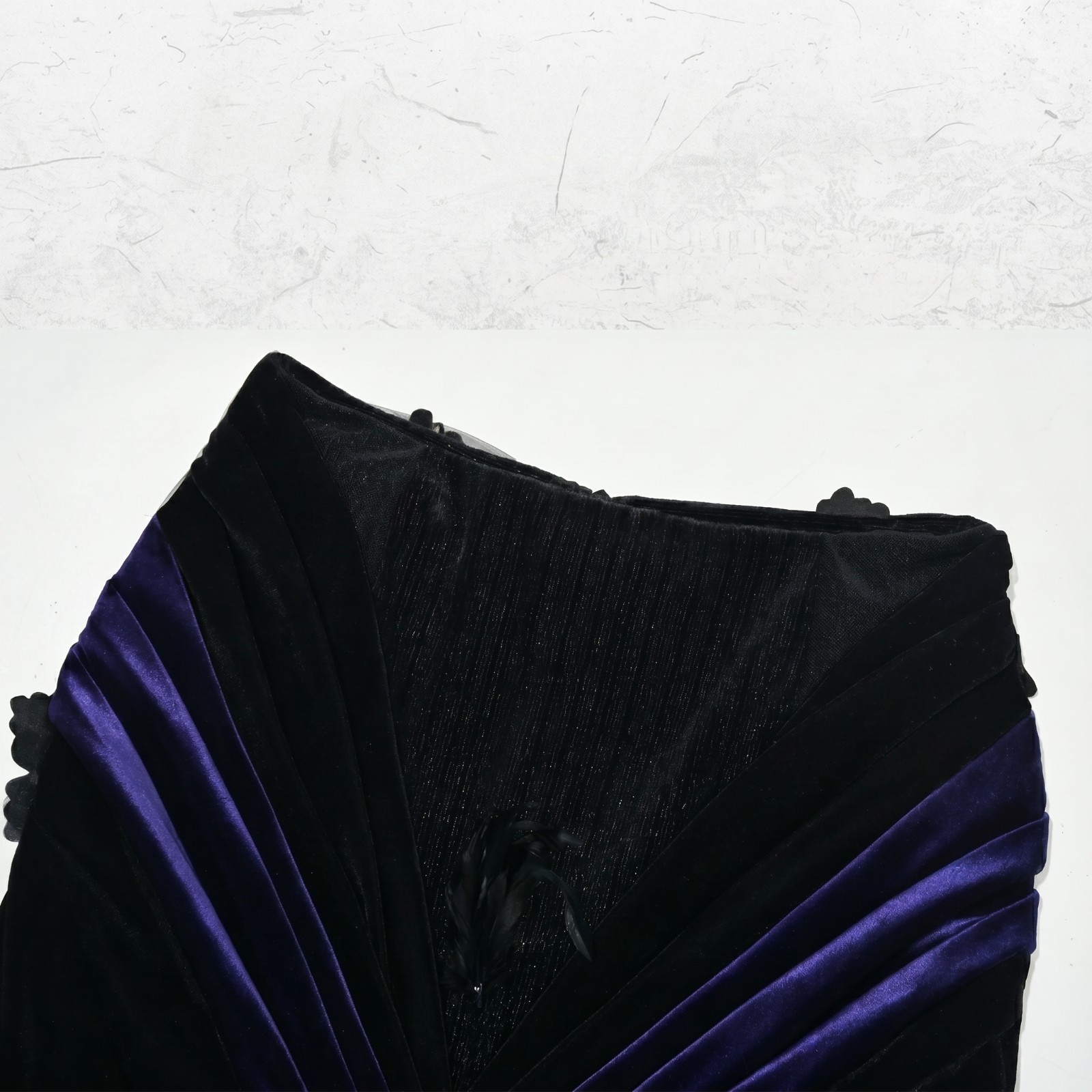Mourning Day Gothic Beaded Embroidered Fishtail Maxi Dress
