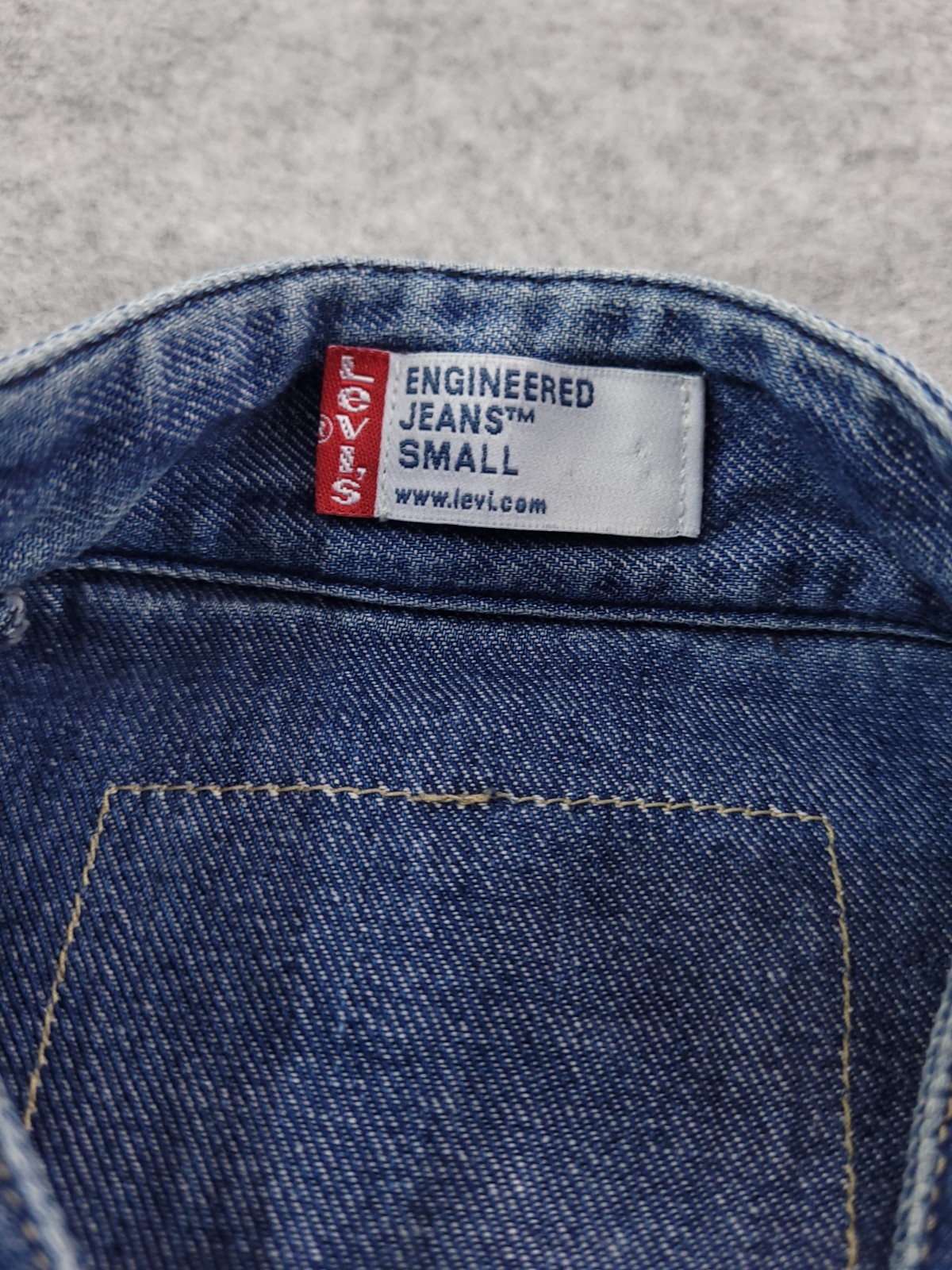 Levis Engineered Denim Dress Size 8 10 Twisted Y2K Vintage Press Stud