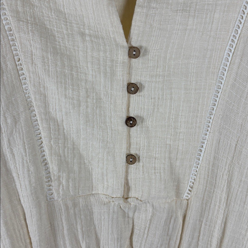 Promesa Collared Button Drawstring Paperbag Mini Dress