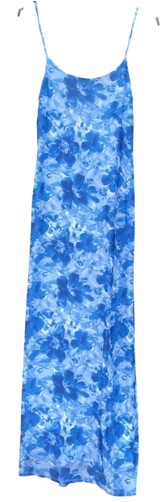 Trixxi Blue Floral Maxi Dress Spaghetti Straps Sleeveless Lightweight Small