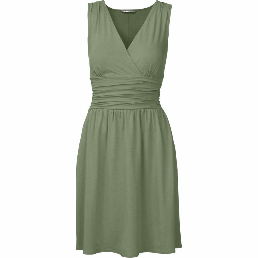The North Face Heartwood Dress Coastline Blue V-Neck Pockets Women’s Sz L