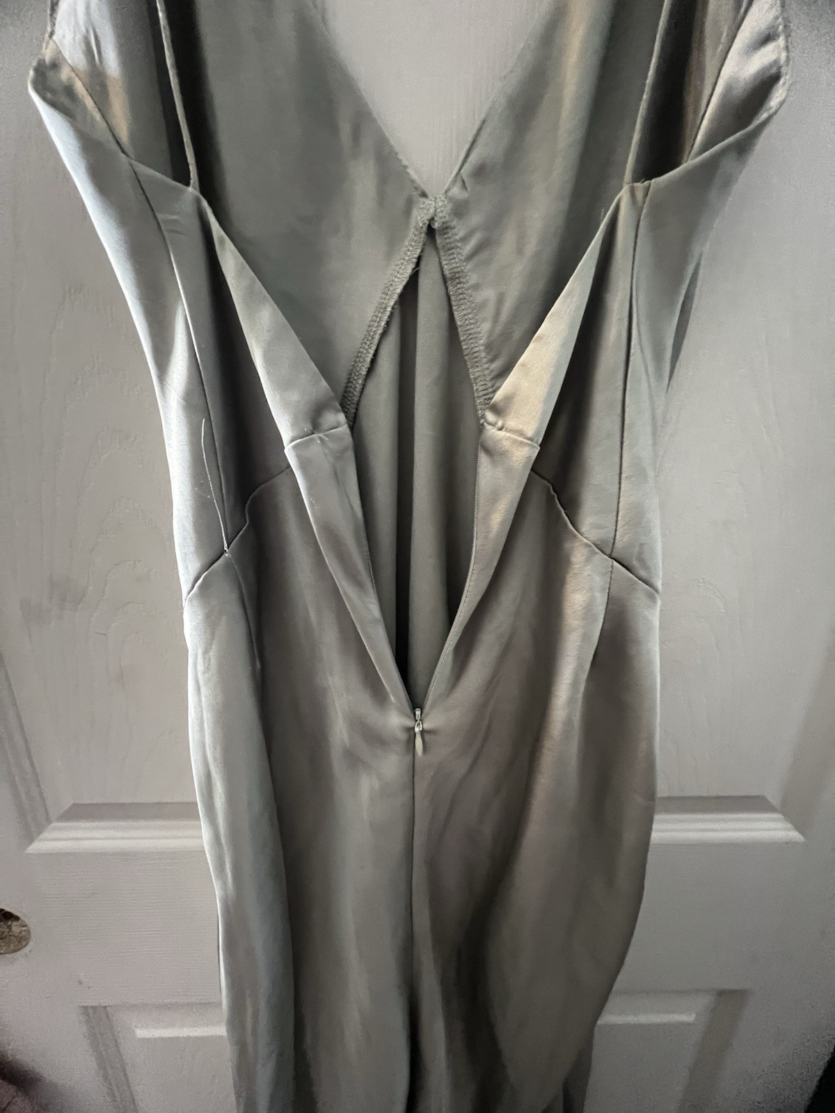 Missguided Olive Green Slip Dress High Split
