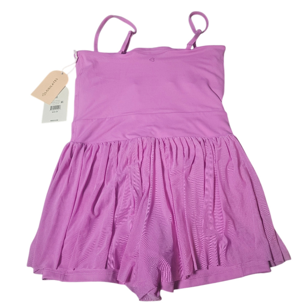 Blogilates Size Small Barre Romper W/Shorts Adjustable Straps First Bloom NEW