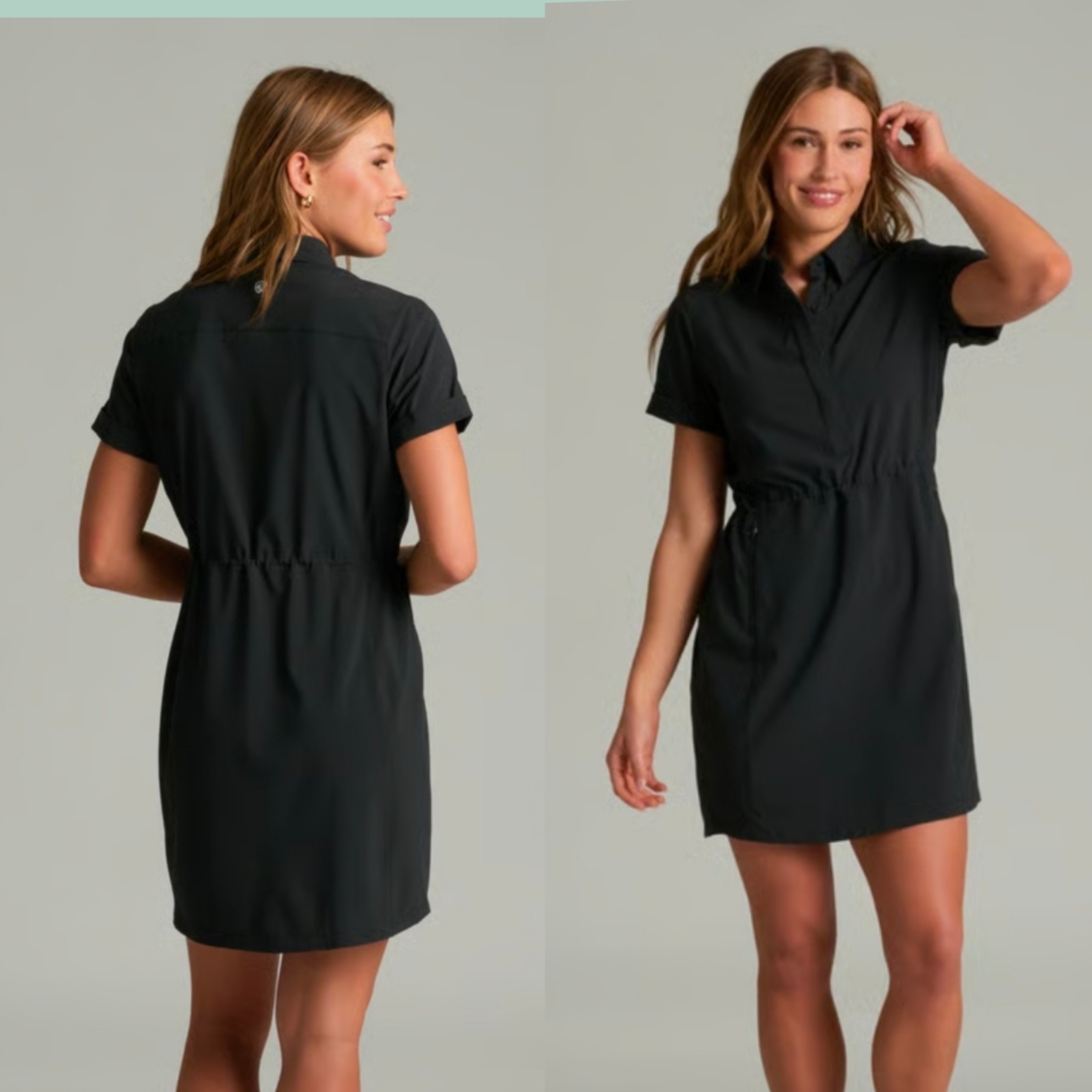 Kuhl Vantage Travelr Dress Womens Large Black UPF 50+ Gorpcore Moisture Wicking