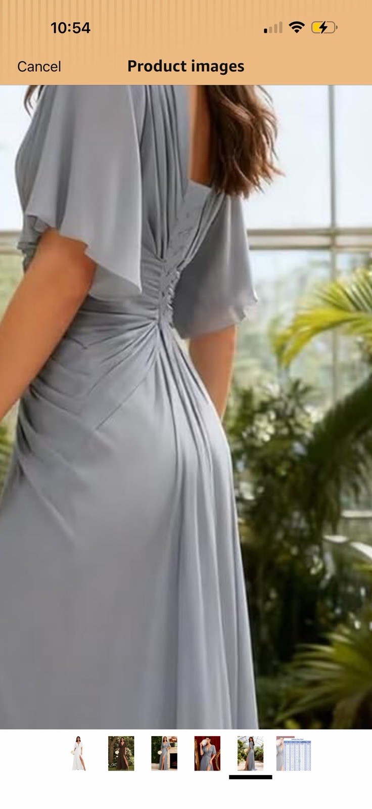 Wedding V Neck Flutter Sleeve Lace Up Back Bridal White Ruched Dress SZ 4 New