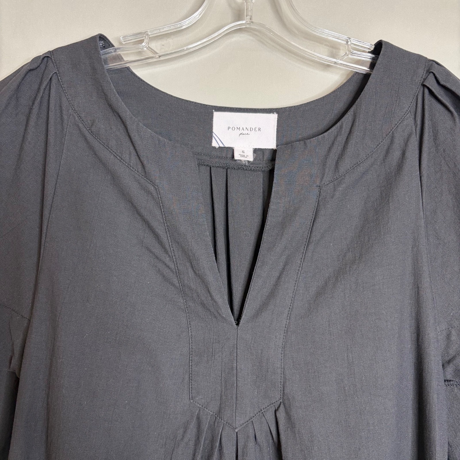Tuckernuck Pomander Place Finley Dress S Black Minimalist Cotton Mini Shift