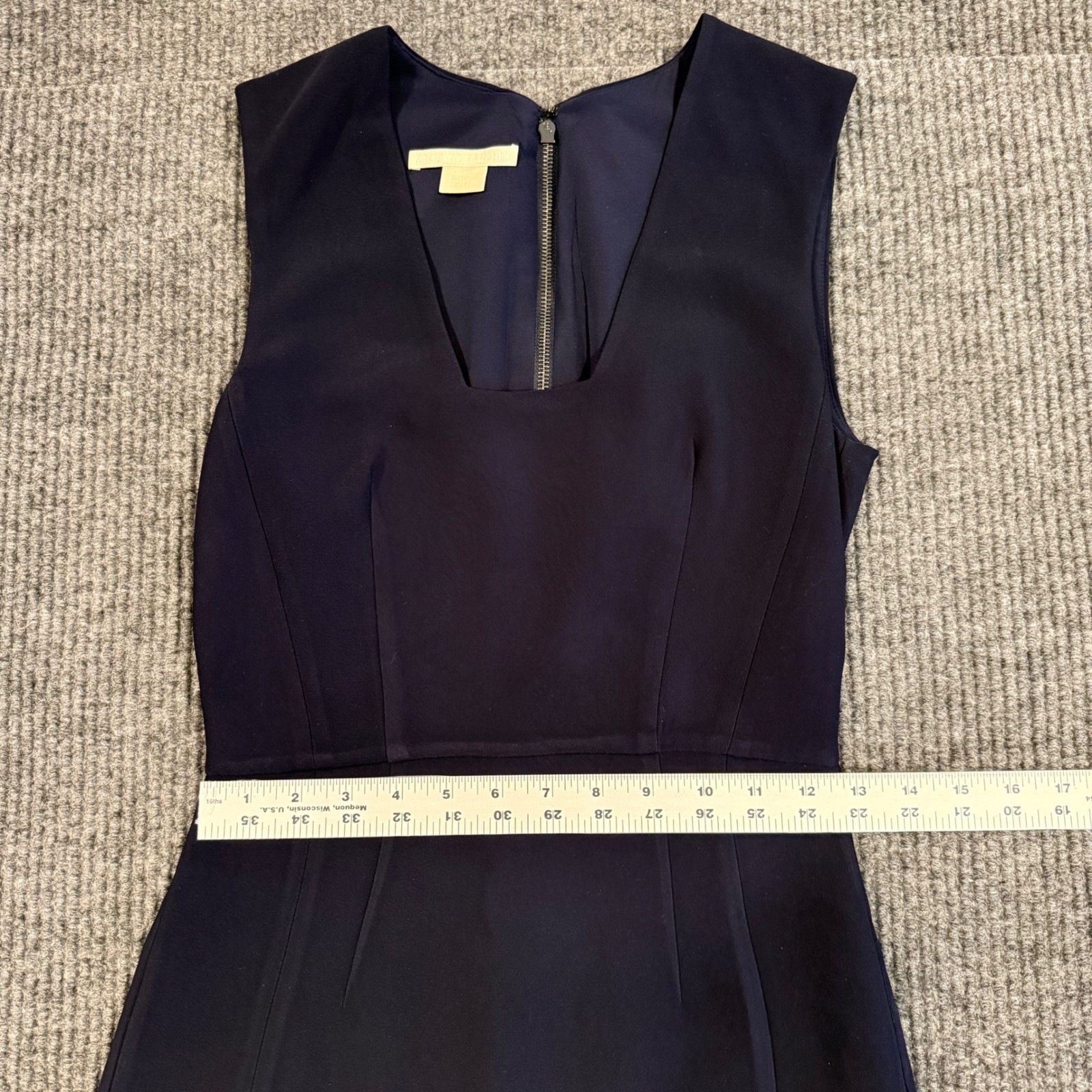 Antonio Berardi Silk Blend Sheath Midi Dress US 2 EU 38 Designer Luxury Chic