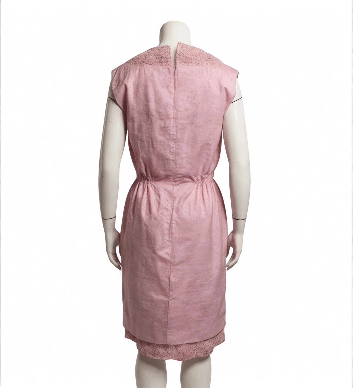 Vintage Pink Hand Beaded Cocktail Dress | Pearls Silk | 60’s Jackie O Glam