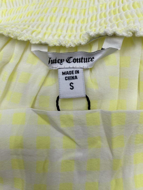 Juicy Couture Womens Yellow Check Sleeveless Cut Out Maxi Dress Size S