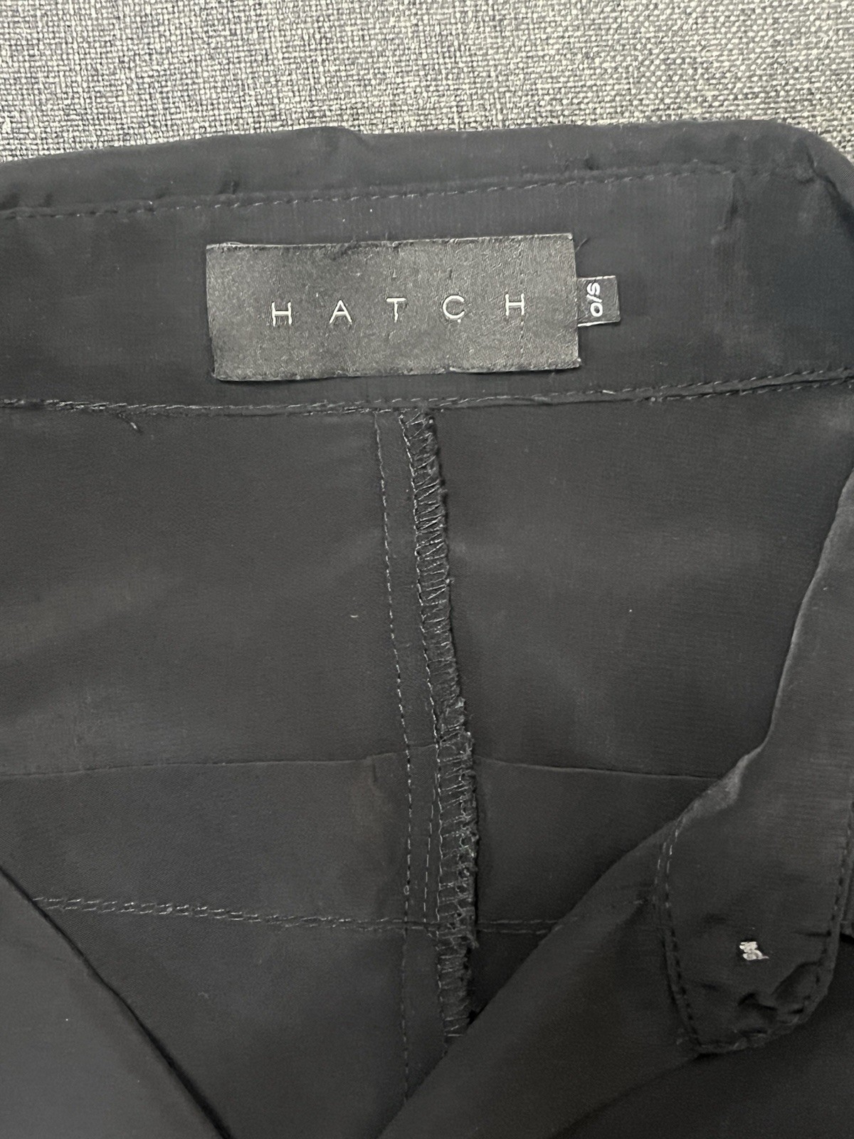 HATCH Black Oversized Button Front Blouse Shirt Dress One Size S/O Maternity