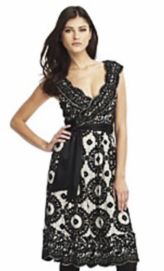 Diane von Furstenberg Canestri Burntout Silk Viscose Knit Wrap Dress Paisley 12