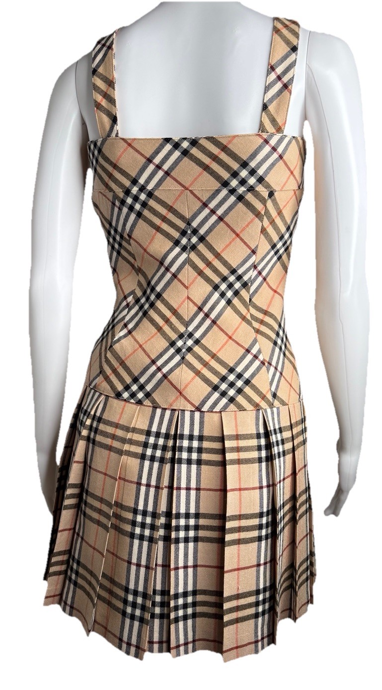 Burberry Blue Label Nova Check Mini Dress + Buckle Size 36 Japan Exclusive Y2K