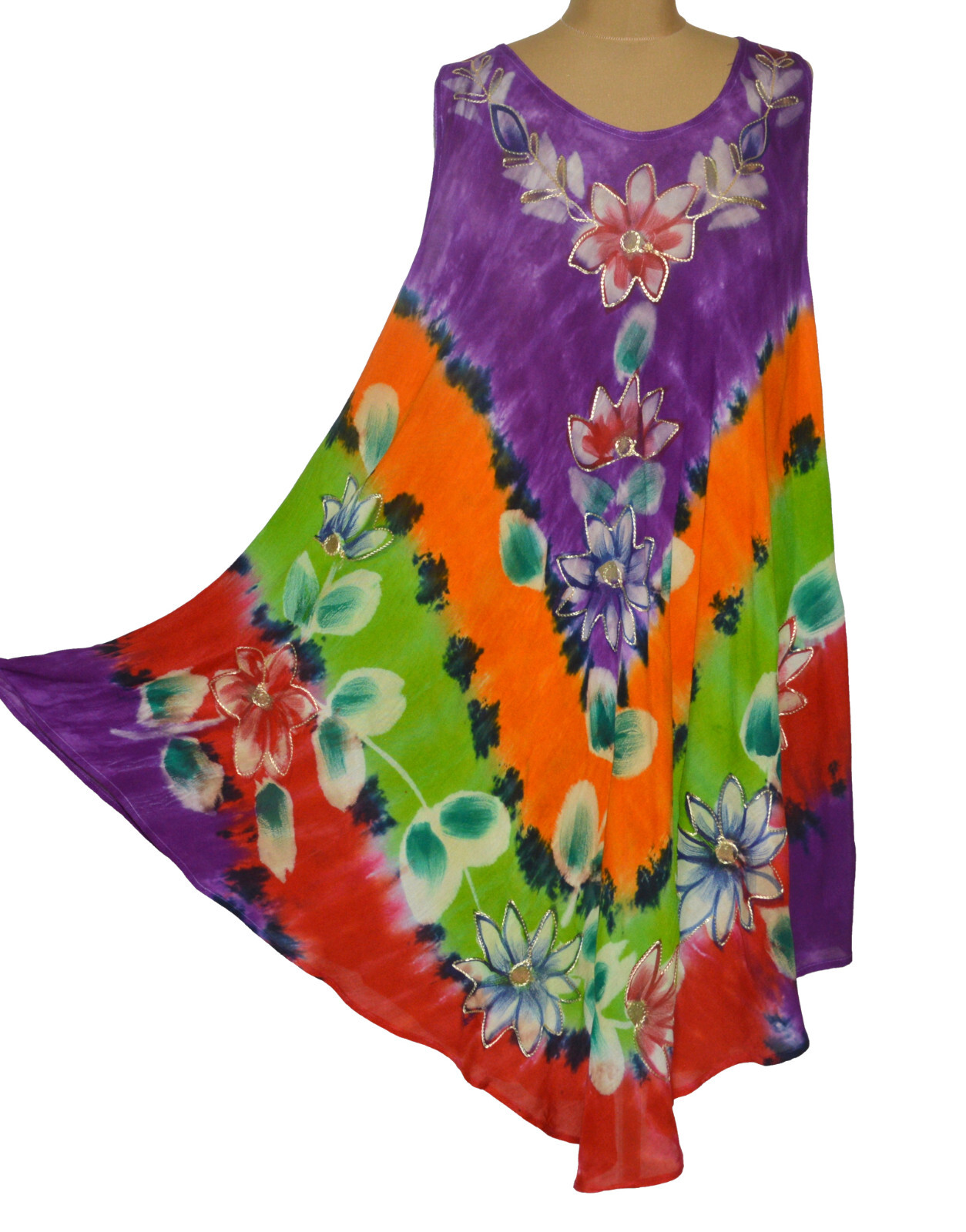 Summer dress tunic beach dress dress hippie boho tie dye 38 40 42 44 46 48 N° 59.4