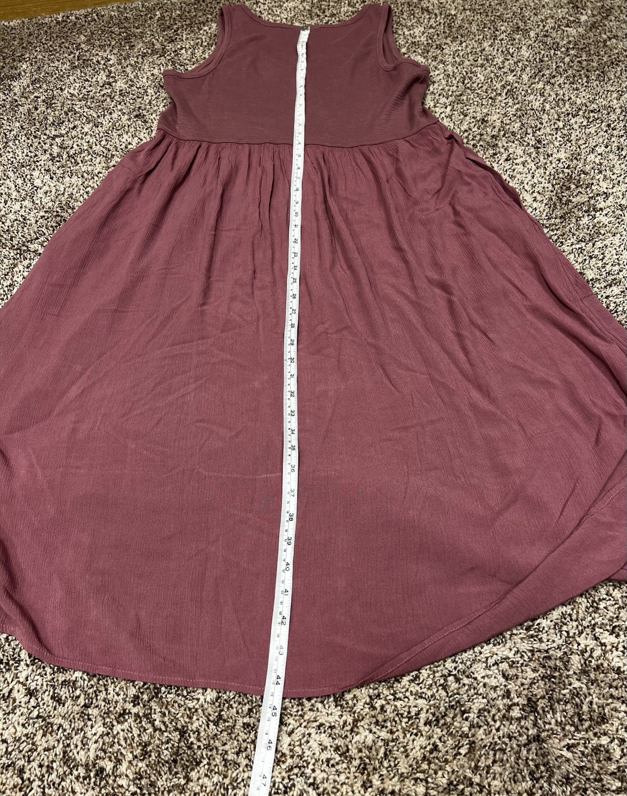 Frye Mauve Pink Button Front Midi Tank Dress Size Large