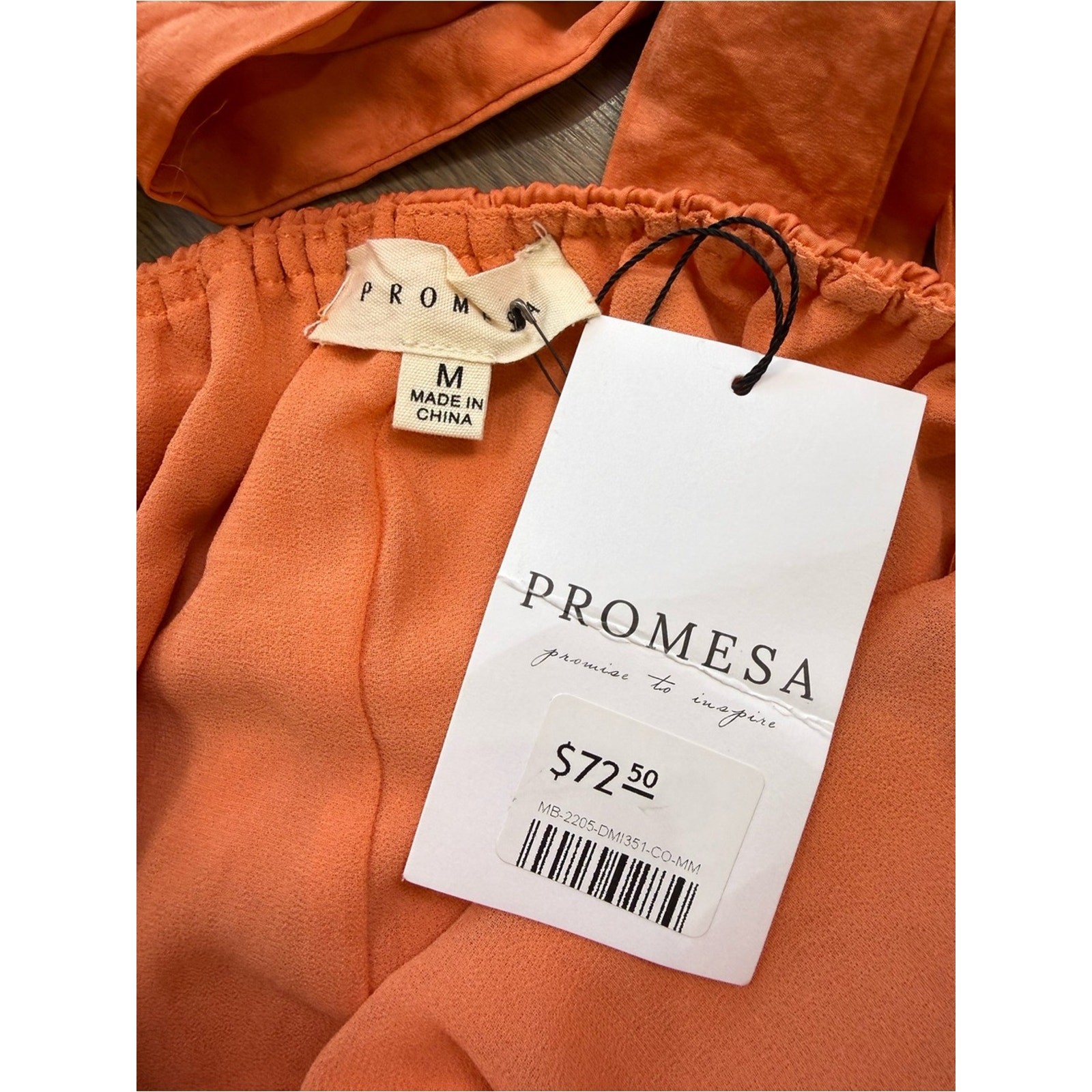 NWT Promesa Cape Cod Tulip Hem Open Back Maxi Dress In Coral Size Medium