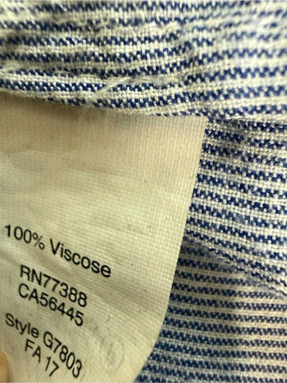Madewell Blue White Striped Lace Up Sleeve Shift Dress Medium M