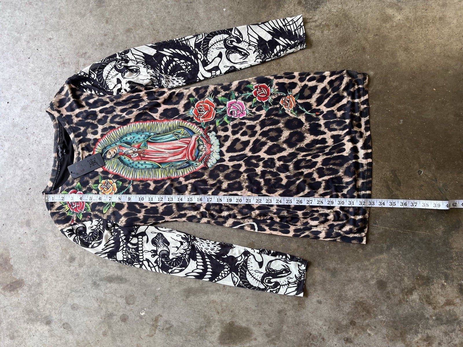 Ed Hardy Virgin, Mari Men’s Mini Leopard Print Dress Size S New With tags