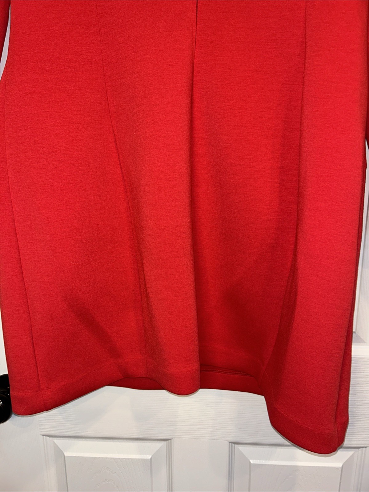 Rare Women’s Size 18 Red Custom Stretch Long Sleeve Dress From NYC Dress Maker