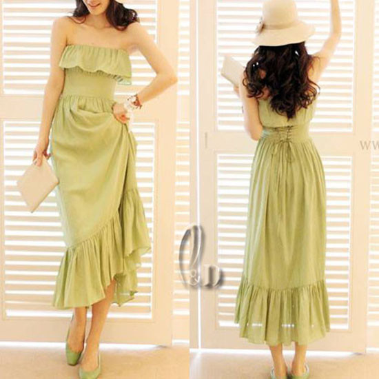 AU SELLER Women’s Girl’s Strapless Cocktail party evening Beach Maxi Dress dr049