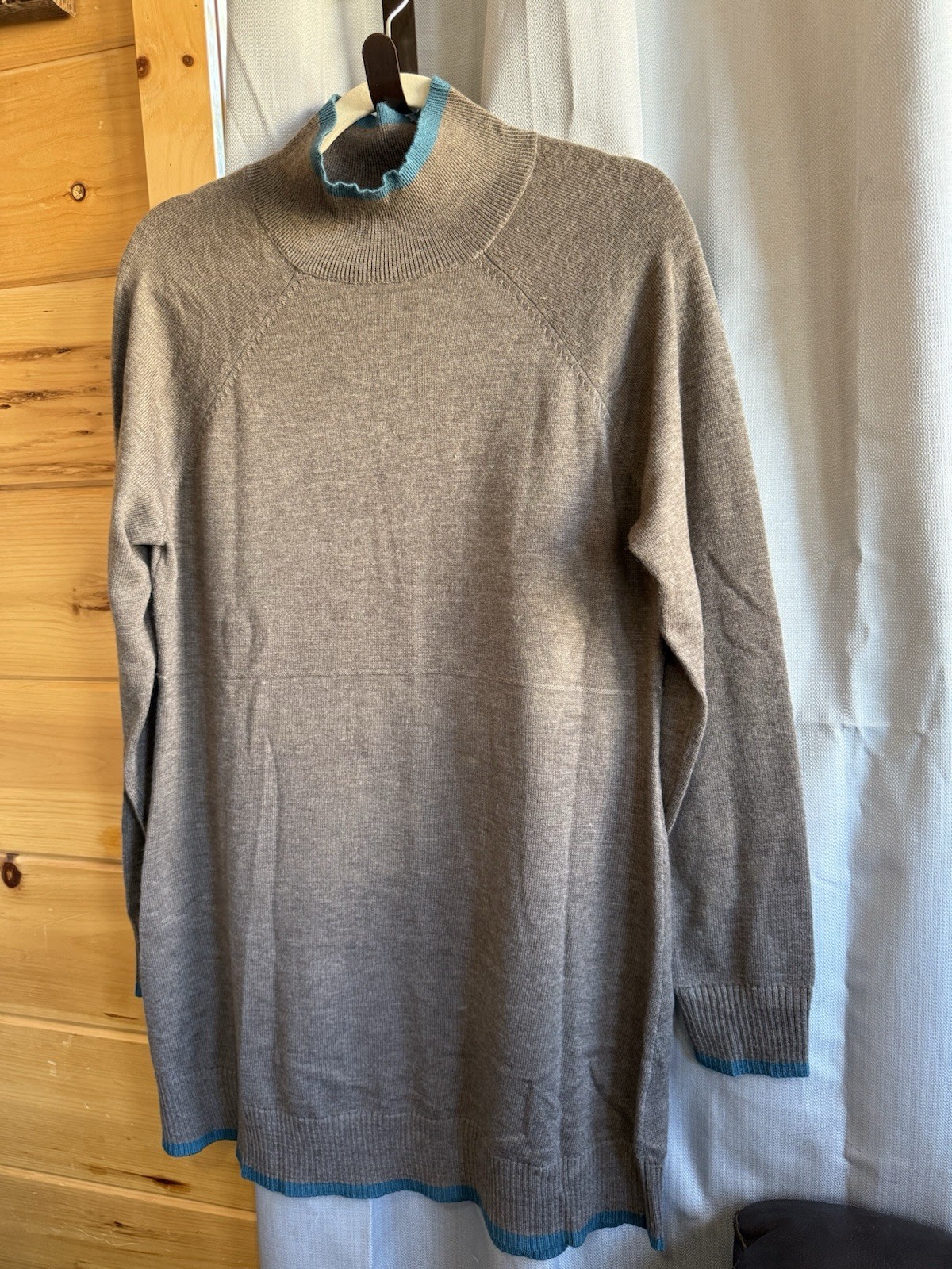 Aventura Polyester, Nylon, Merino Wool Blend Brown Sweater Dress Size Large EUC
