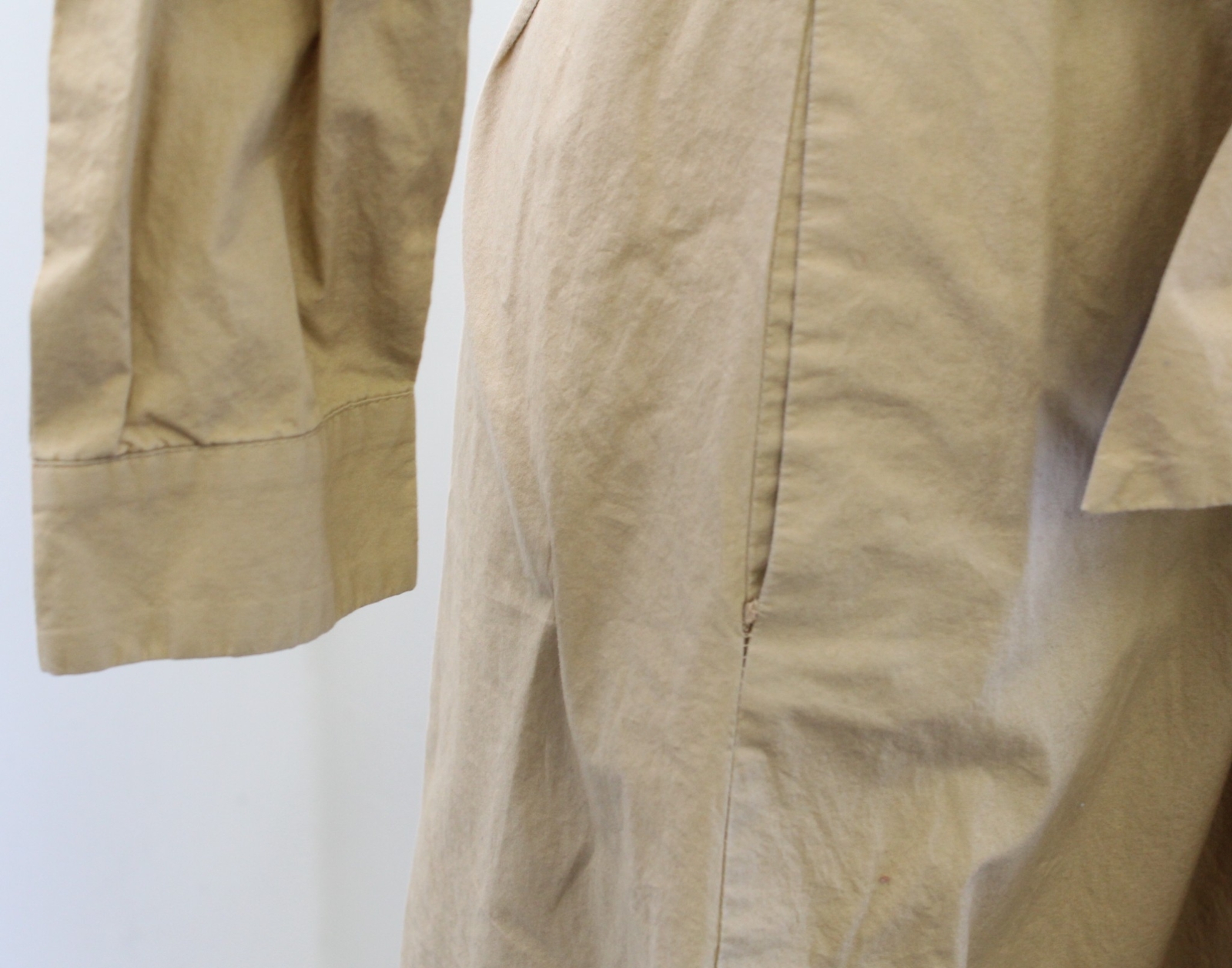 J Crew Poplin Button Front Tie Waist Shirt Dress in Honey Brown Size 4 Tan Khaki