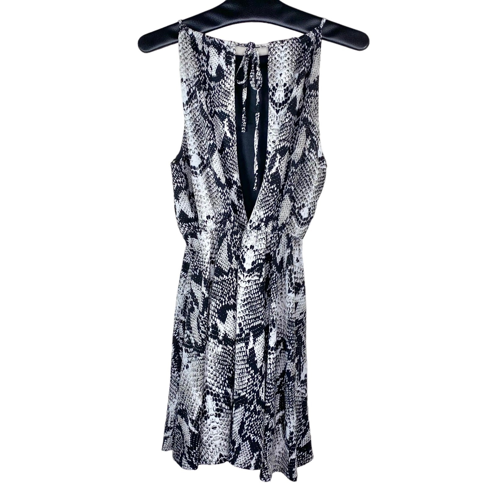 Trac Snake Skin Sleeveless Mini Dress Small