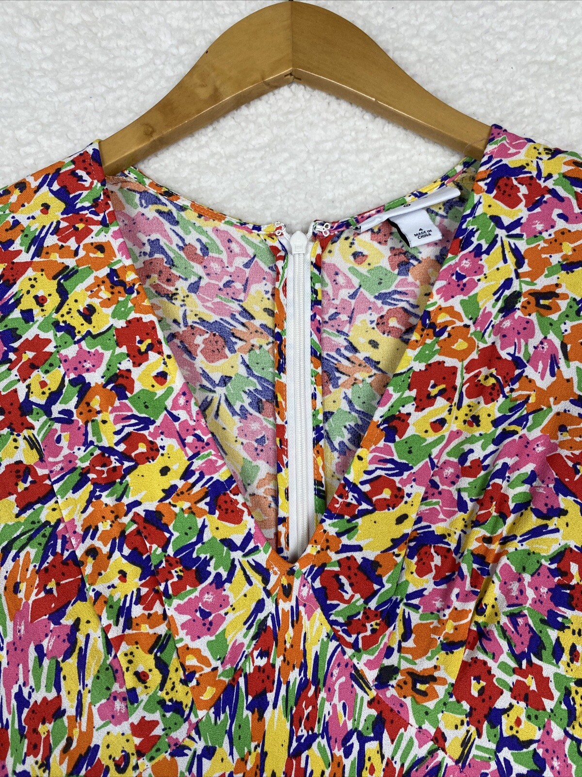 Rixo X Target Dress Women’s 4 Midi Multicolor Empire Floral Puff Sleeve career