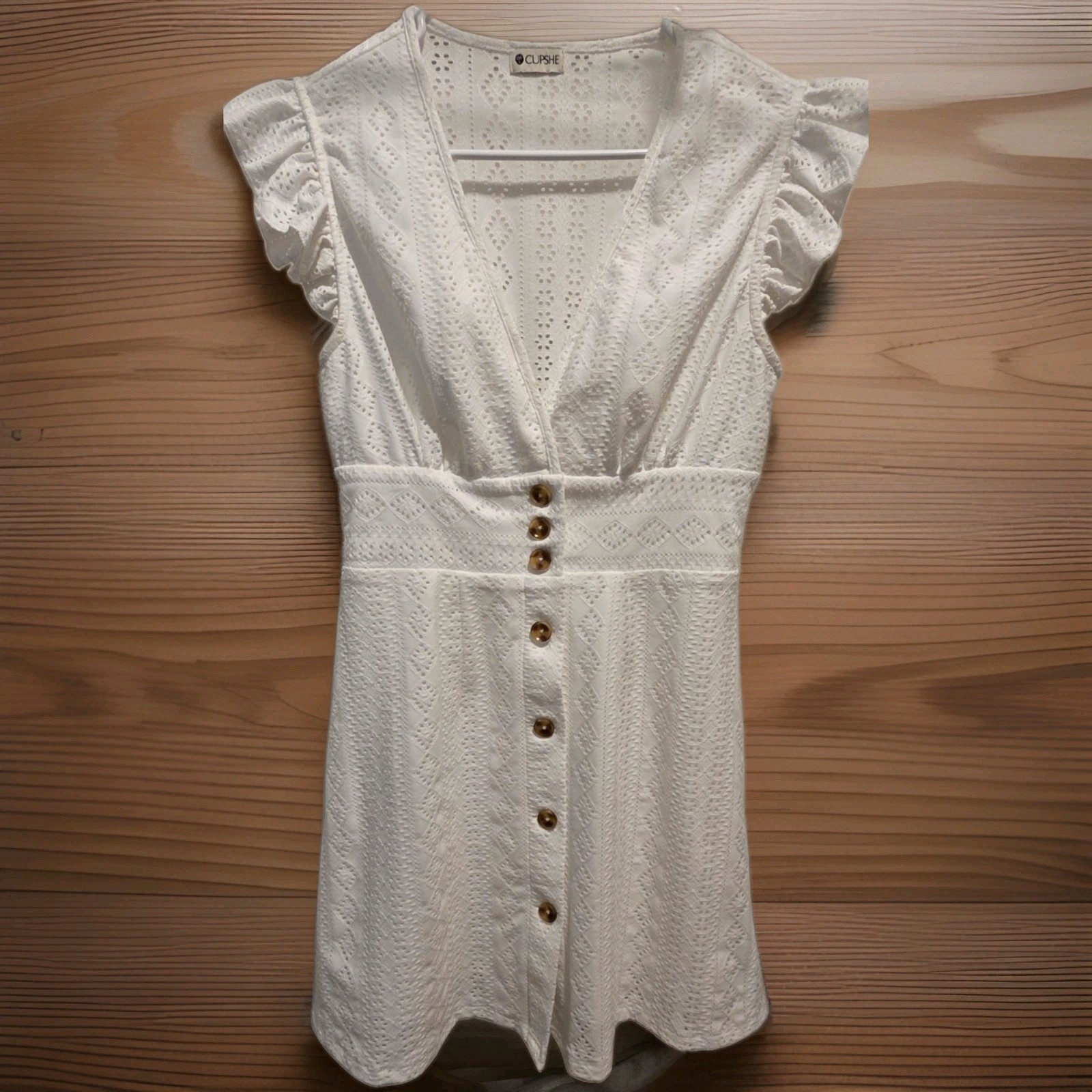 Cupshe Women’s Beige Dress Linen Like | Cupshe Women’s Size Small