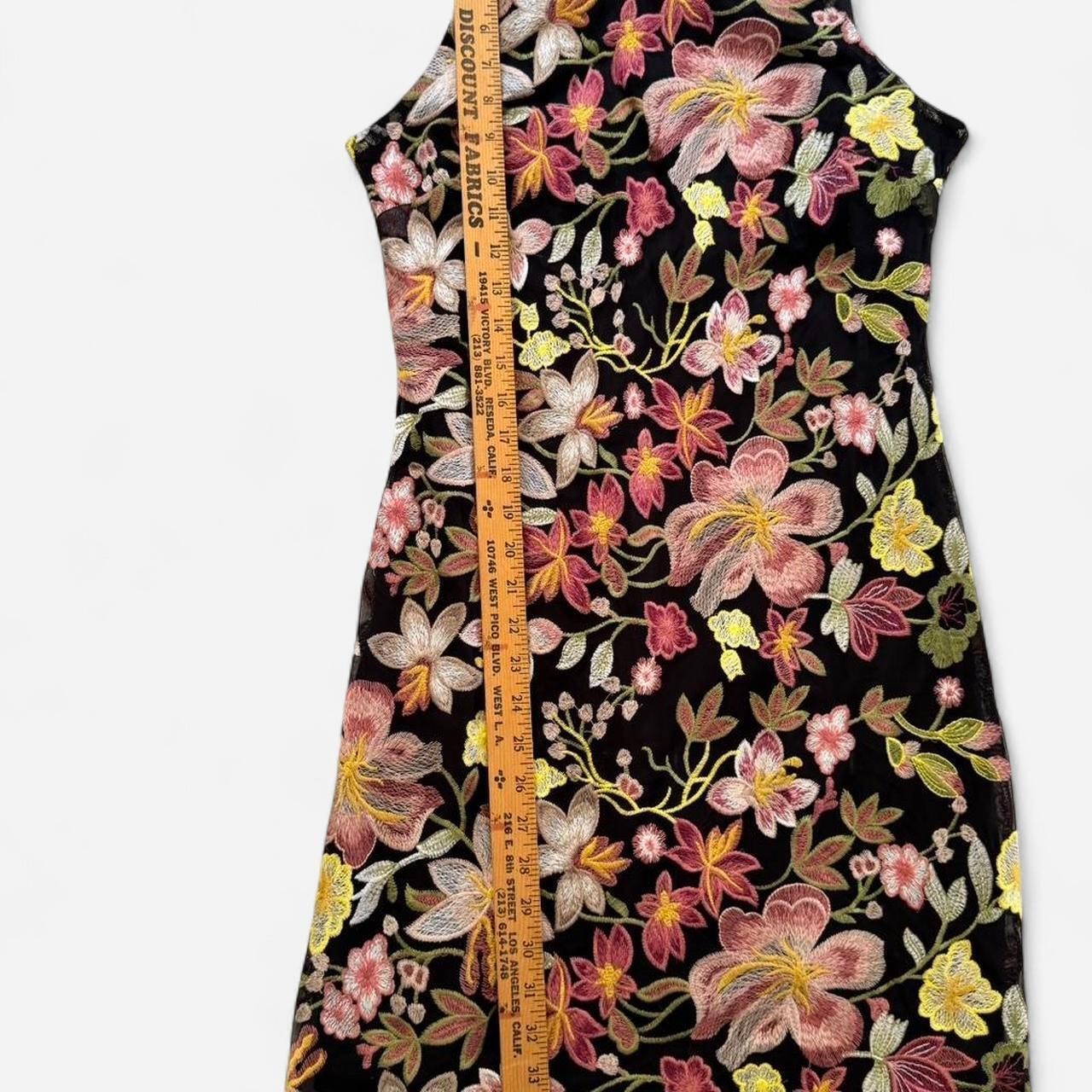 Sam Edelman Women’s Black Embroidered Floral Dress Size 4 NWT