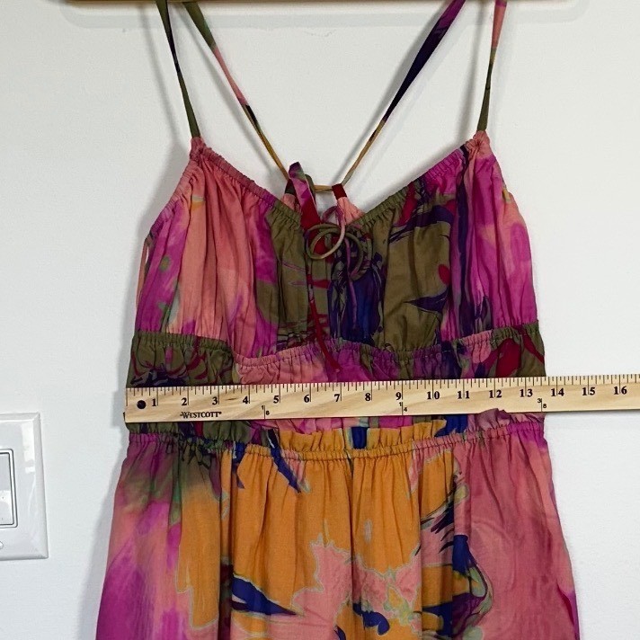 Steve Madden Floral Pink Cotton Summer Vacation Apparel Women’s Heather Dress