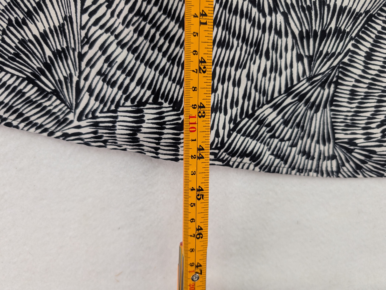 A New Day Women’s Dress Size M Black White Midi Belted Faux Wrap