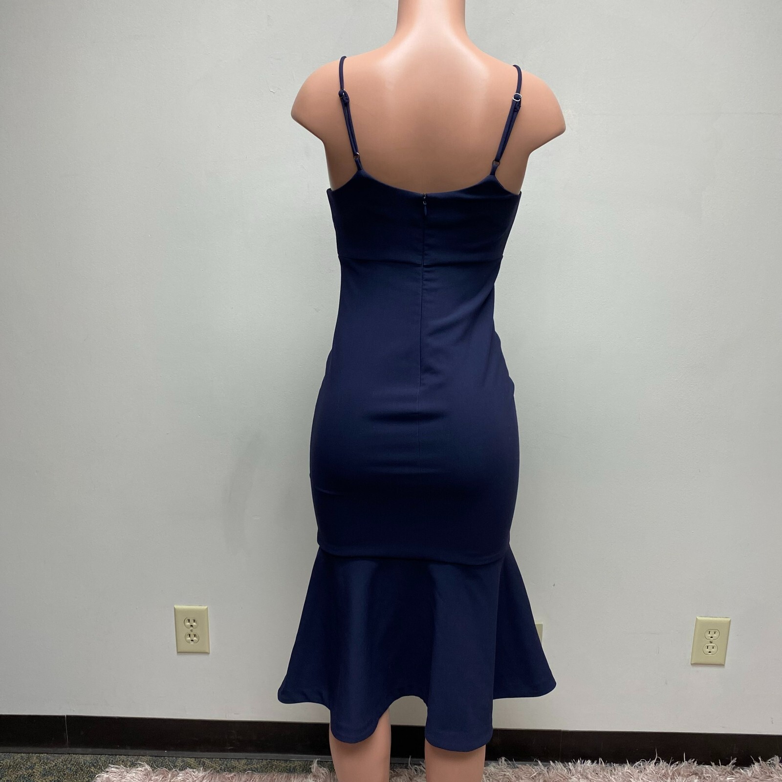 Likely Blue Adjustable Spaghetti Strap Scoop Neck Prina Mermaid Bodycon Dress 2