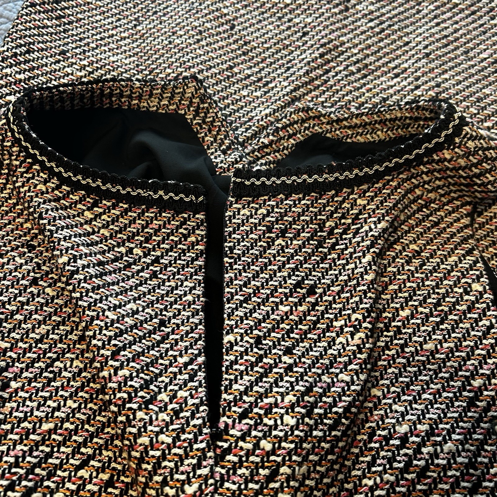 Talbots Sleeveless Tweed Split Neck Sheath Size 14 Fully Lined NWT Zip Hook Eye