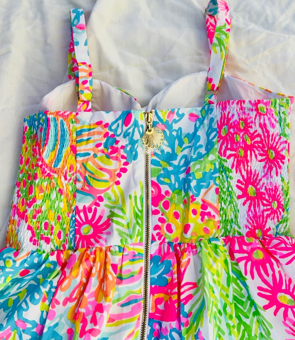 Lilly Pulitzer Ardleigh Lovers Coral Size 0 XS Bright Multicolor Floral Neon EUC