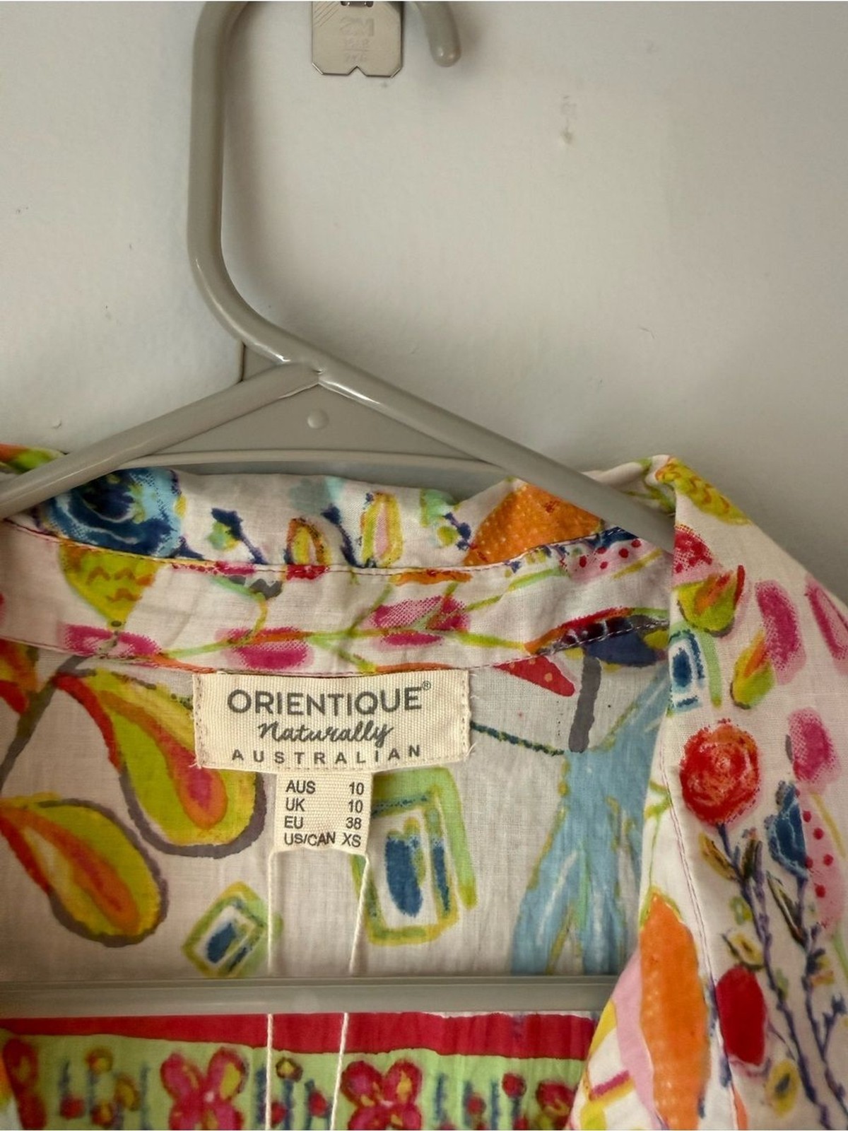 NEW Orientique Australia Buttonthrough Short Floral Patchwork Dress Cotton Print