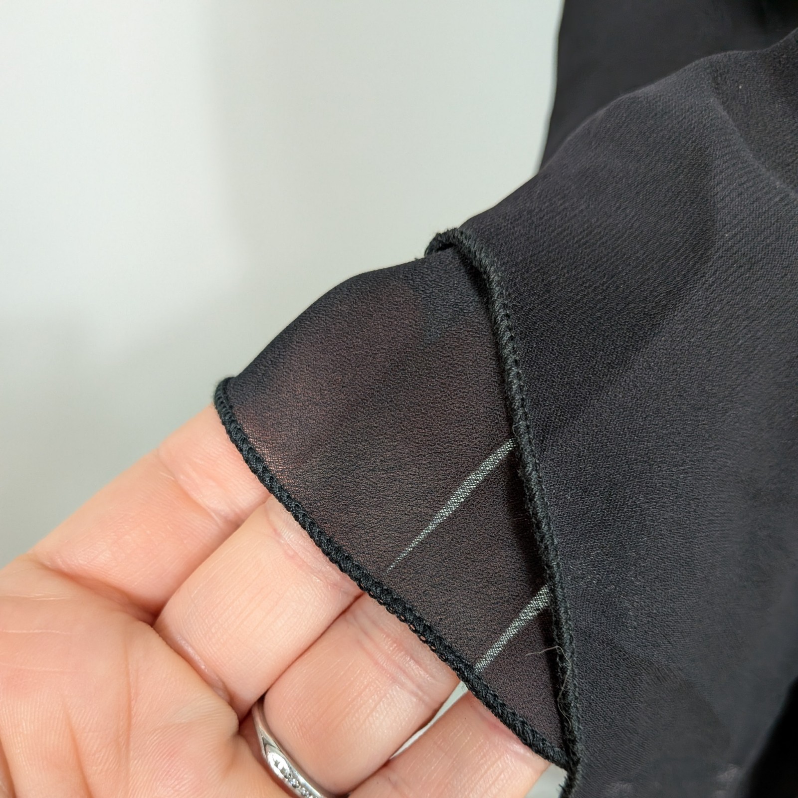 Vintage Silk Midi to Maxi Dress 8 Black Slip 90s Y2K Fairy Goth Guest Cocktail