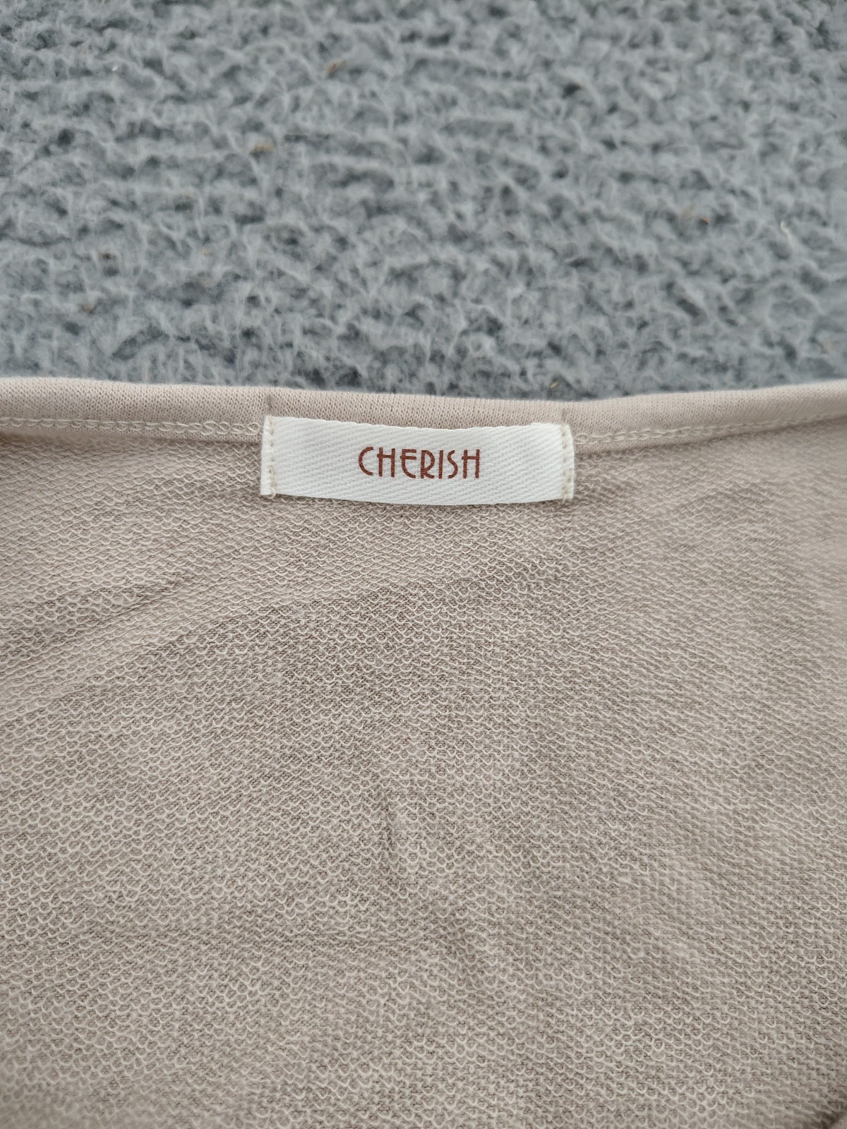 Cherish Womens Large Beige Sleeveless Dress Drawstring Waist Casual Pockets