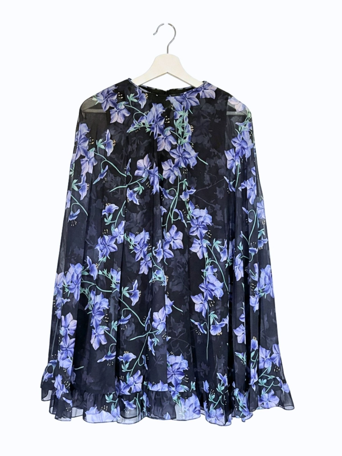 NWT Ieena for Mac Duggal 56028 High Neck Cape Mini Dress Size 2