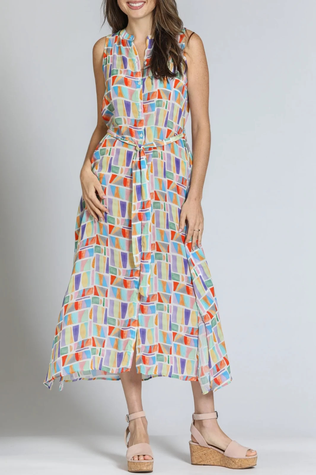 APNY Maxi Dress Sleeveless Button Down Size M NWT $124