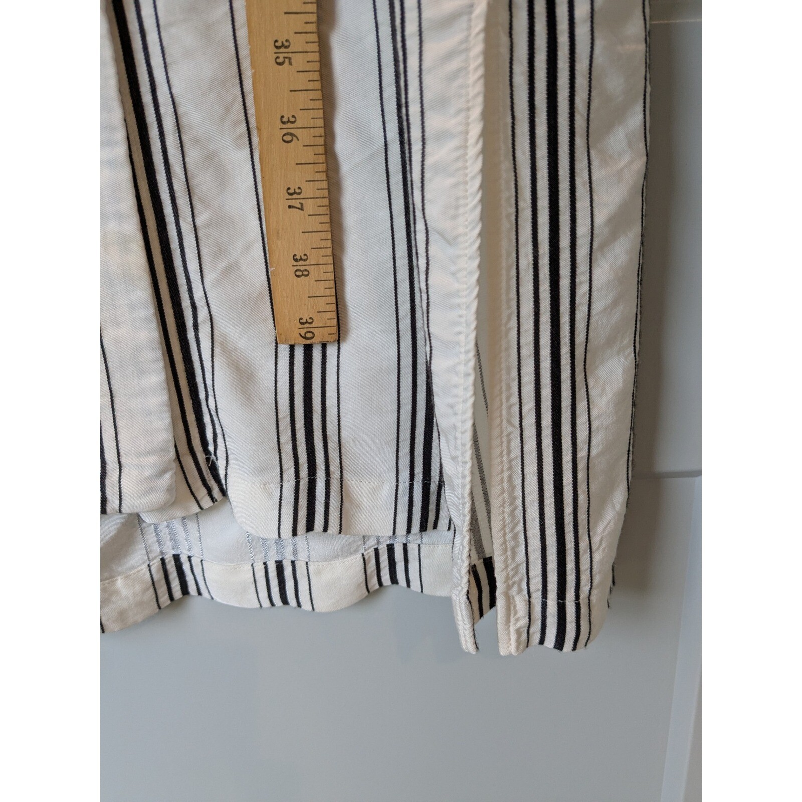 Maeve Anthropologie Ester Striped Midi Dress Sleeveless Button Front Casual 10
