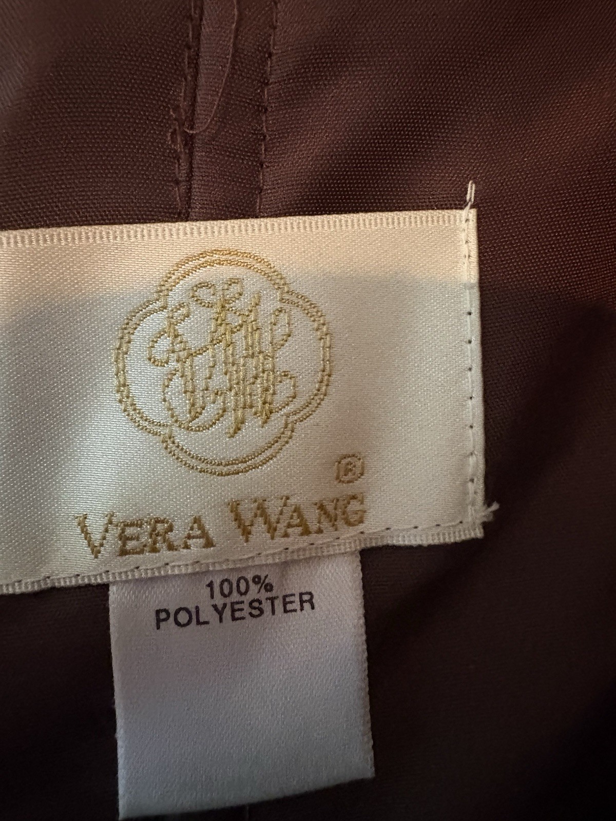 Vintage Vera Wang Maids Strapless Column Gown in Espresso Brown