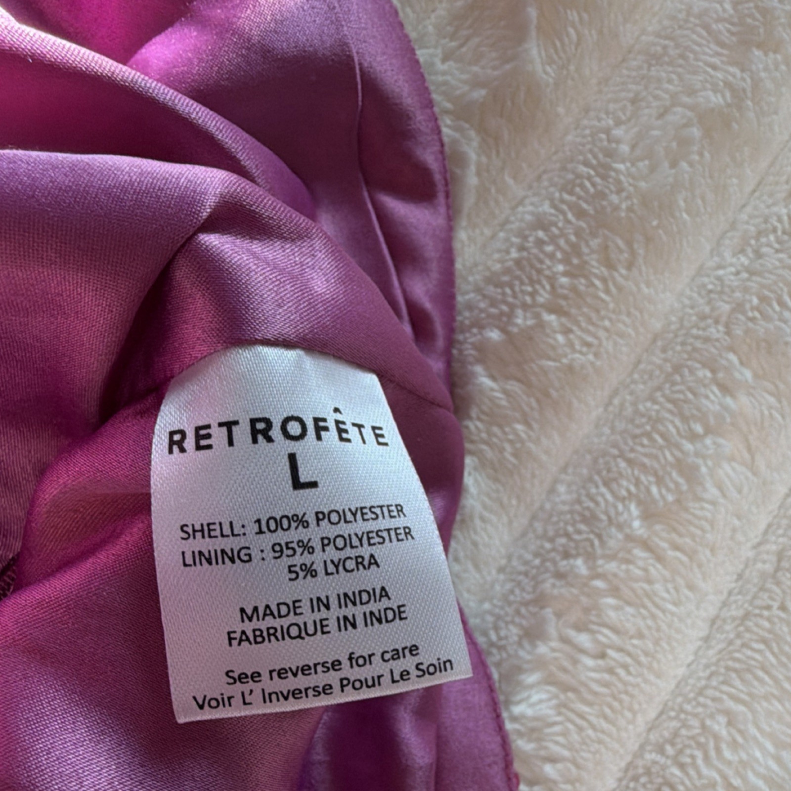 Retrofête Pink Sequin Strapless Mini Bodycon Dress, Lined, Size L