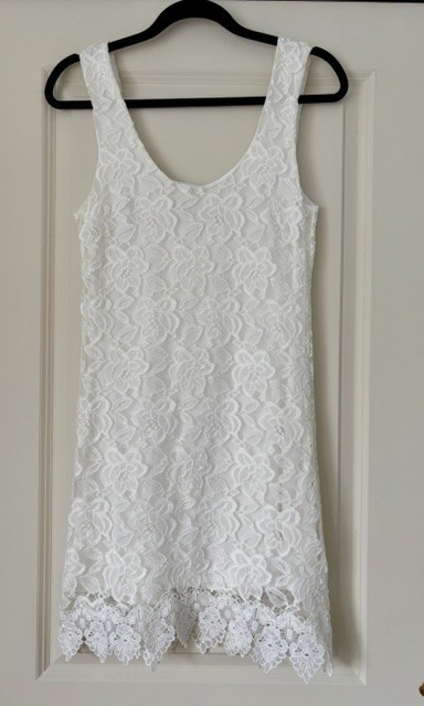 “JACK by BB Dakota” White Lace Dress Stretch Lined Size S