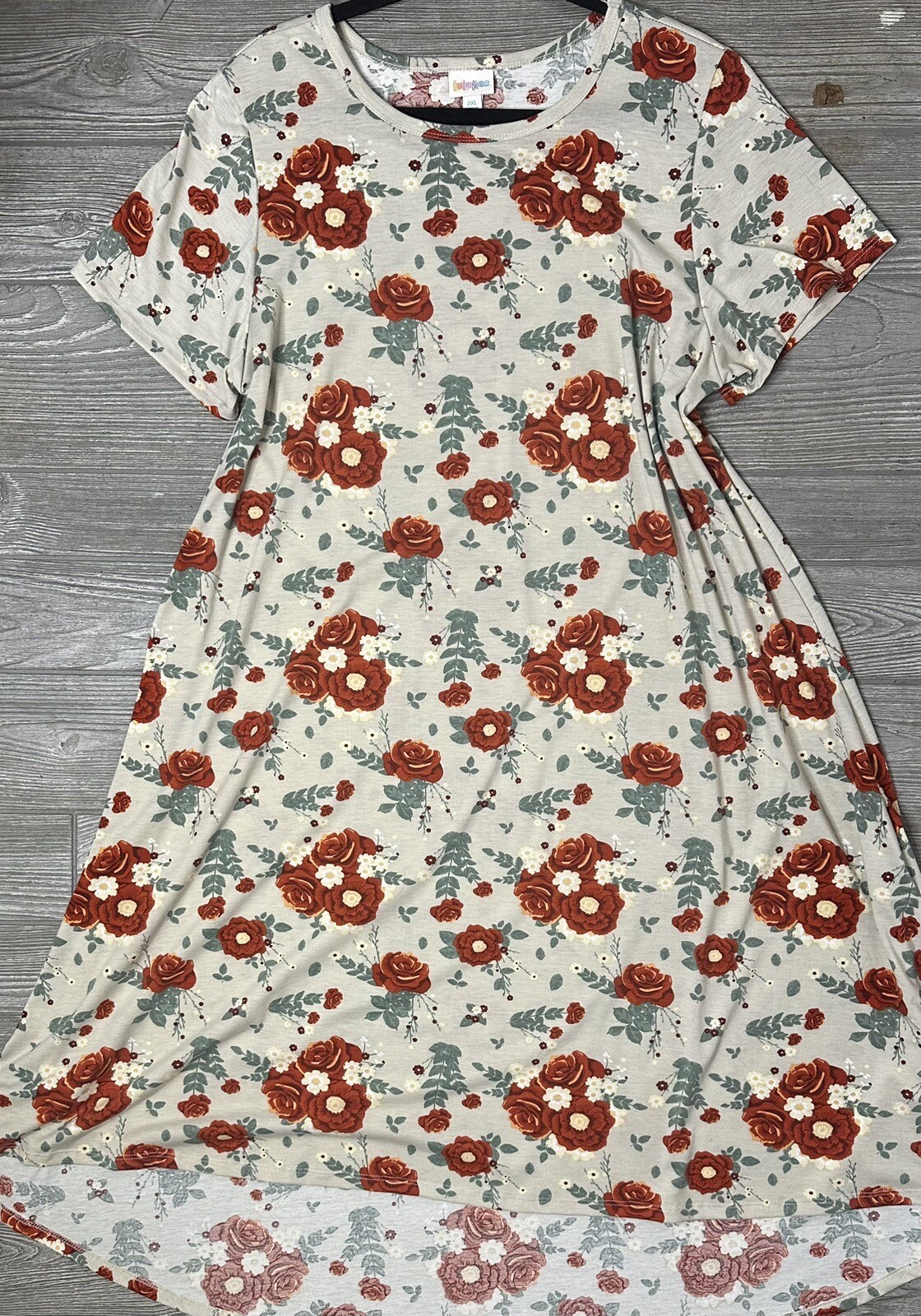 NWT LuLaRoe 2XL Carly Dress Multicolored Floral Flowers